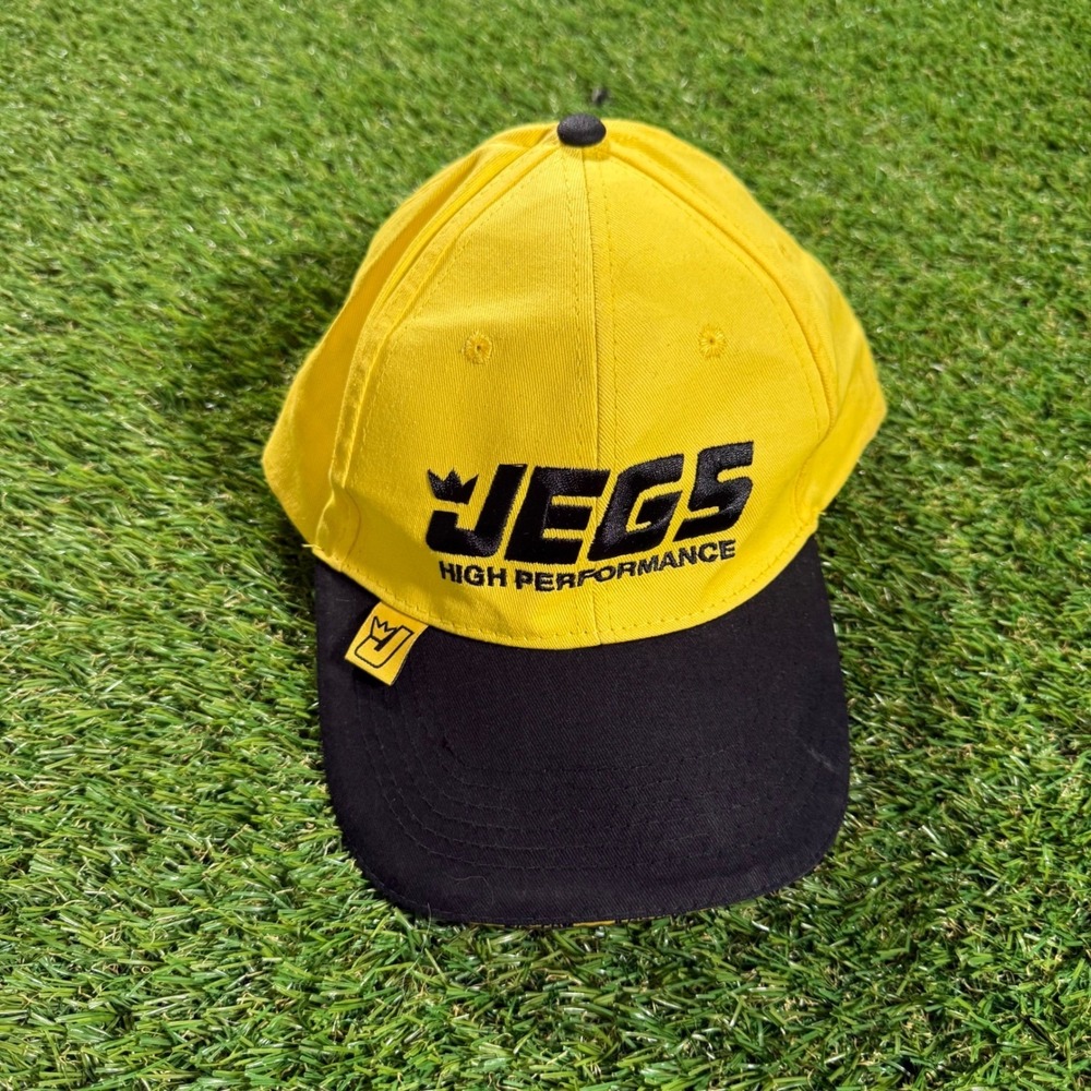 JEGS High‎ Performance Yellow Black Baseball Cap Hat Mens Adjustable
